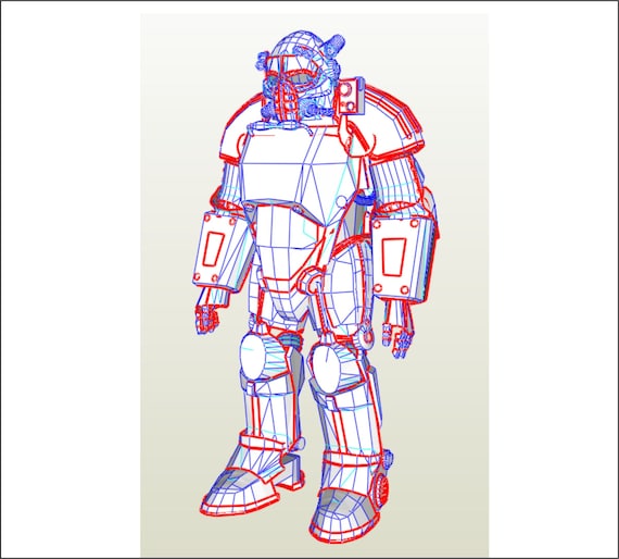 T 45 Mod Power Armor Pepakura Eva Foam Templates Etsy