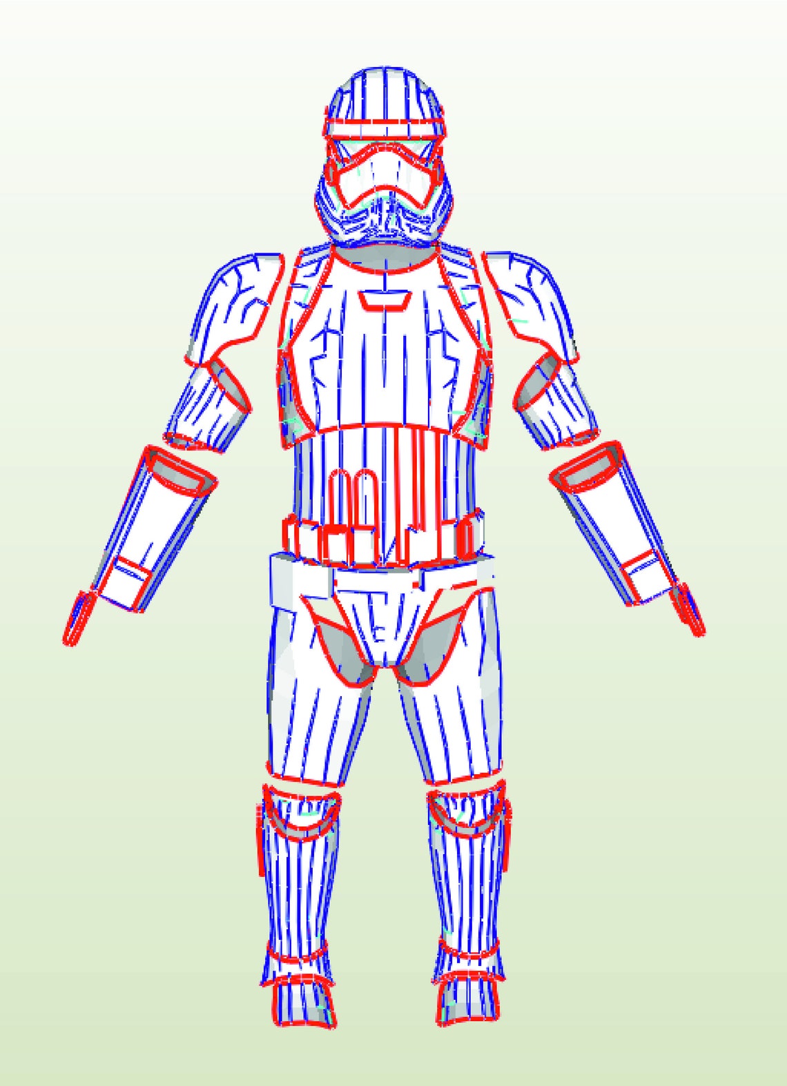 Stormtrooper Full Body Armor EVA Foam Templates Etsy