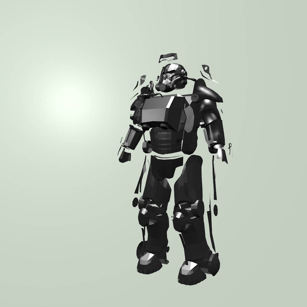 Foam Templates Of T 45 Power Armor To Build Your Own Etsy