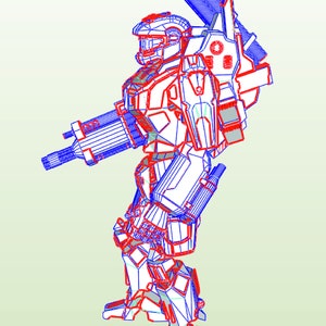 Masterchief Prototype Armor Suit EVA Foam PDF, PDO Pepakura Templates ...