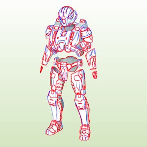 Agent Maine armor suit EVA Foam PDF, PDO pepakura templates to build your own