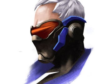 Cosplay soldier 76 mask DIY* 3-D pepakura paper model kit