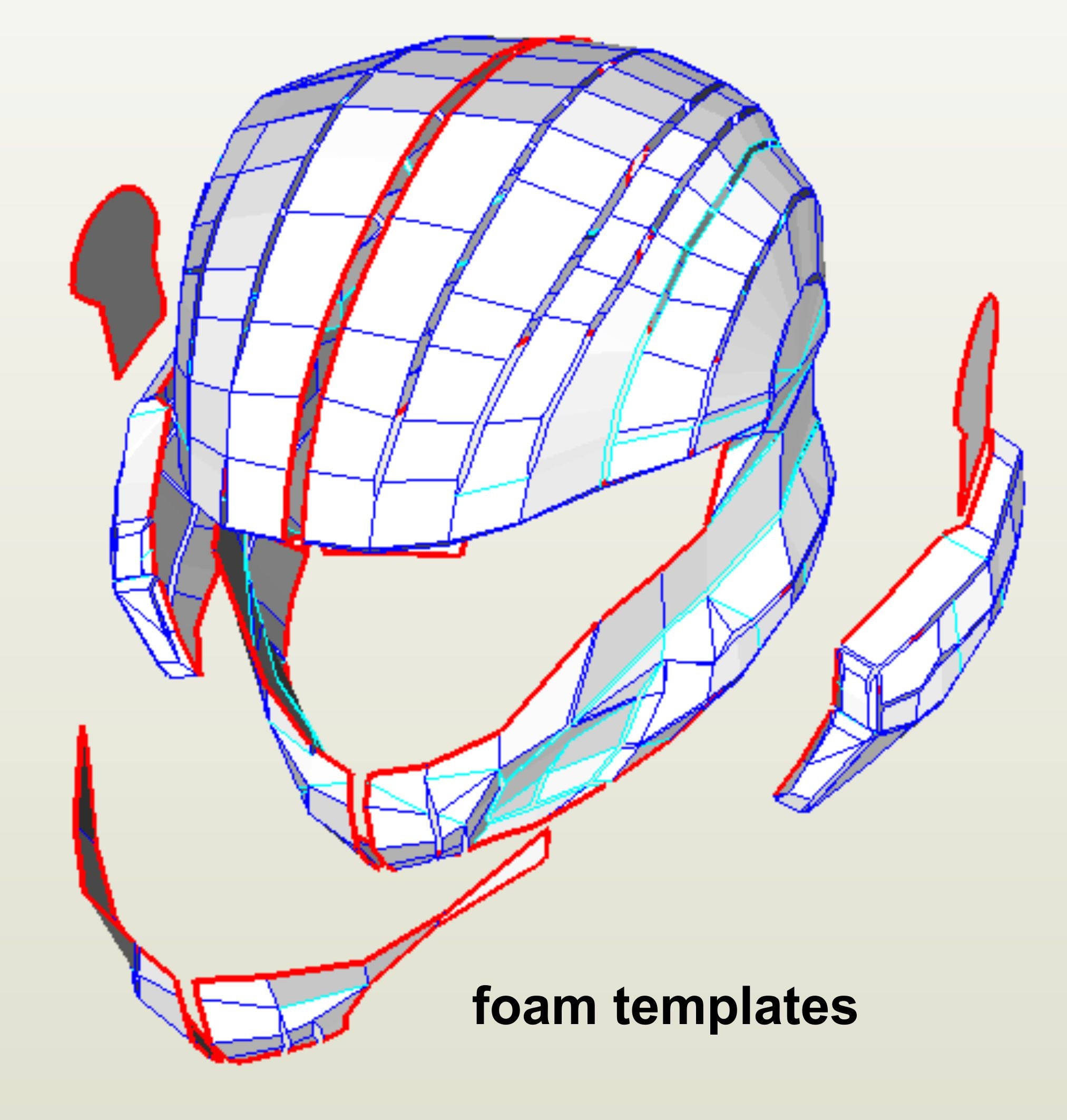 EVA Foam and paper ODST cosplay helmet replica templates to Etsy EVA Foam and paper ODST cosplay helmet replica templates to Etsy