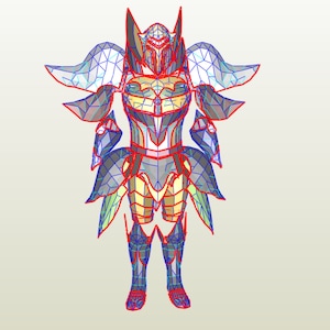 Monster hunter Lavasioth body armor pepakura eva foam templates