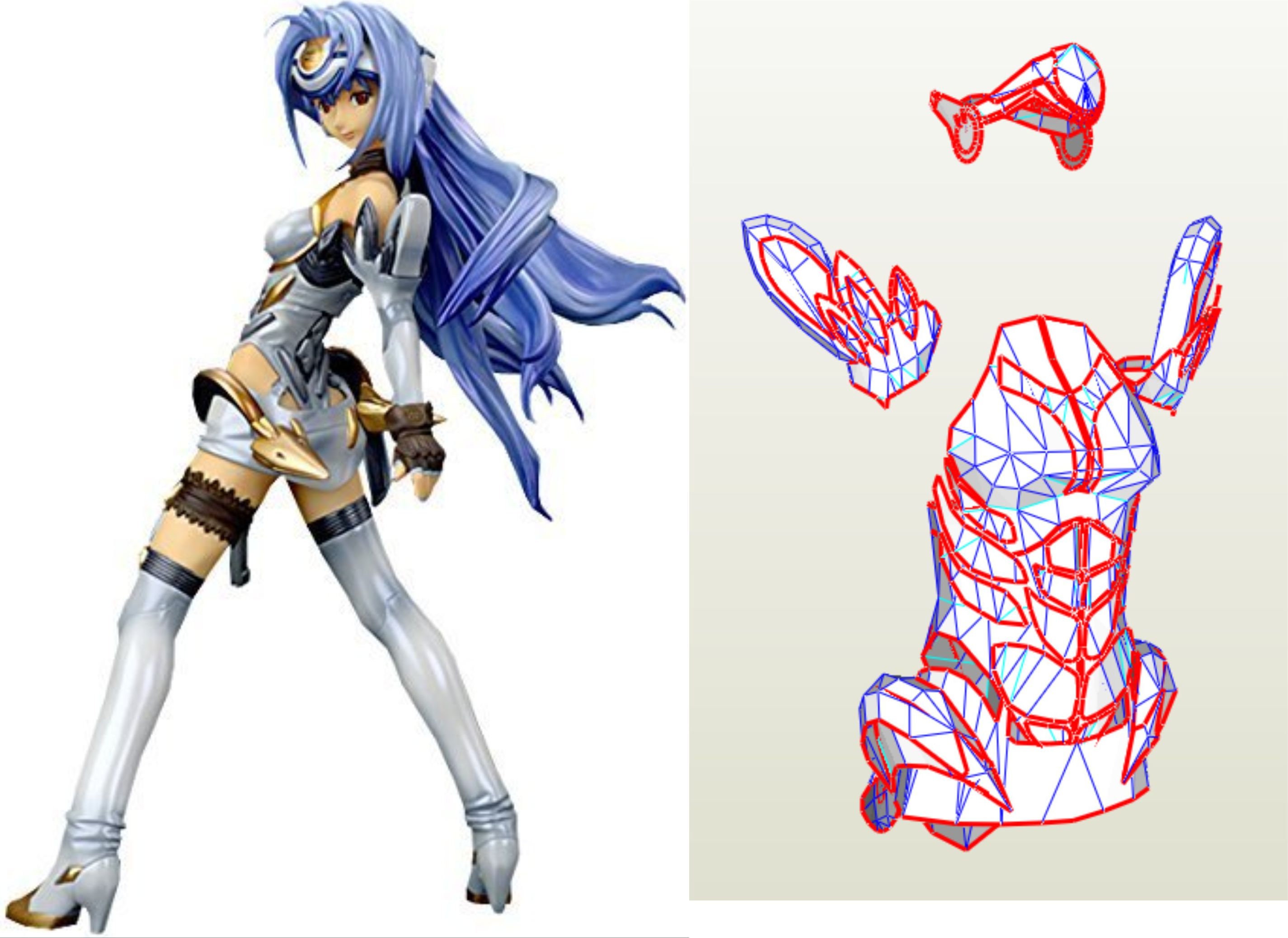 KOS-MOS Xenosaga Episode I Pepakura EVA Foam Templates 