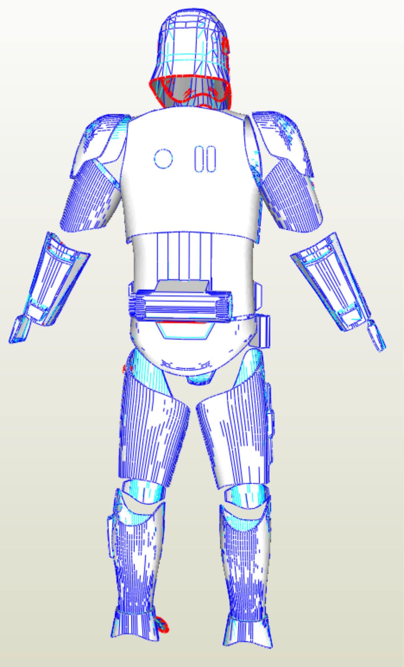 Captain Phasma Eva foam body armor template