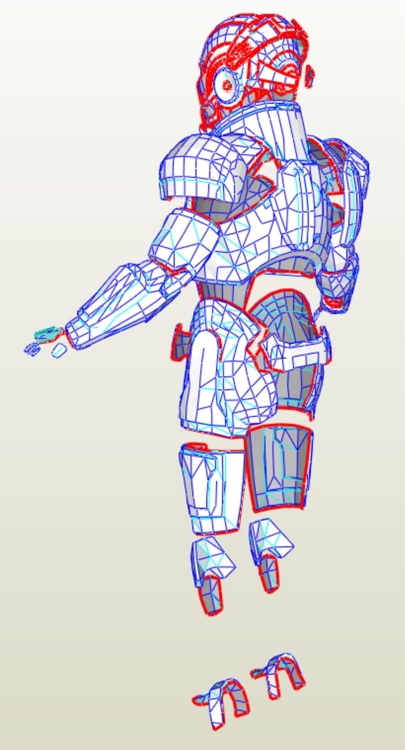 EVA Foam Mass Effect N7 male armor suit templates to build Etsy