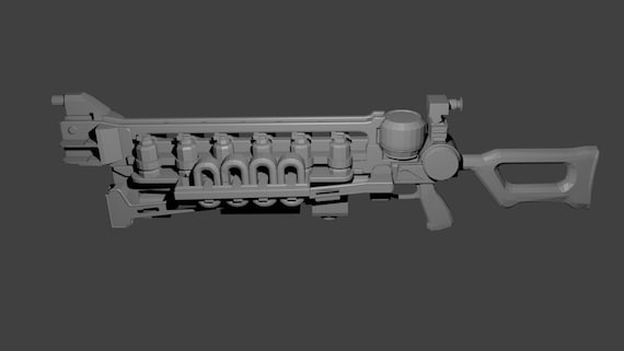 3 D Printable Fallout Gauss Rifle Cosplay Replica Pattern Etsy