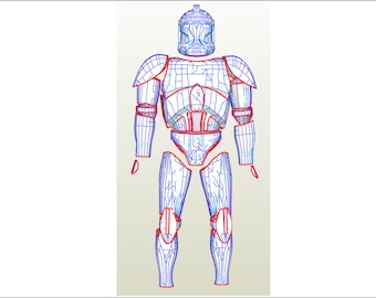 Clone trooper body armor pepakura EVA foam templates