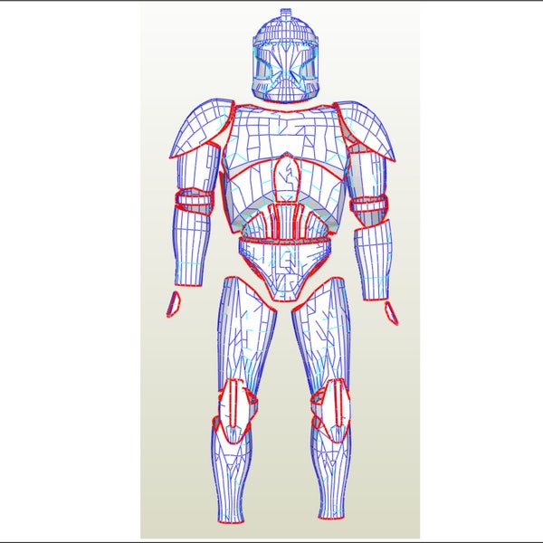 Clone trooper body armor pepakura EVA foam templates