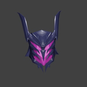 Monster hunter series Gore Magala helmet replica template for pepakura papercraft