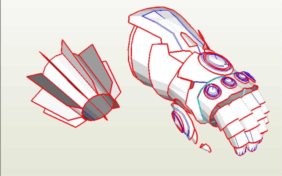 The Infinity Gauntlet Eva Foam Templates Etsy