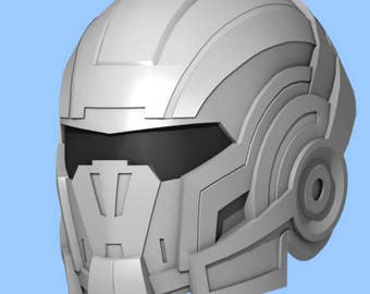 N7 Helmet wearable replica, pepakura blueprints for EVA Foam build