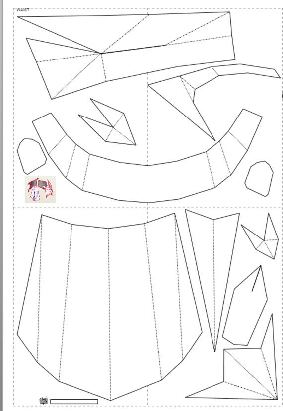 Foam Templates Of Monster Hunter Female Relic Armor Suit Pdf Pdo Obj