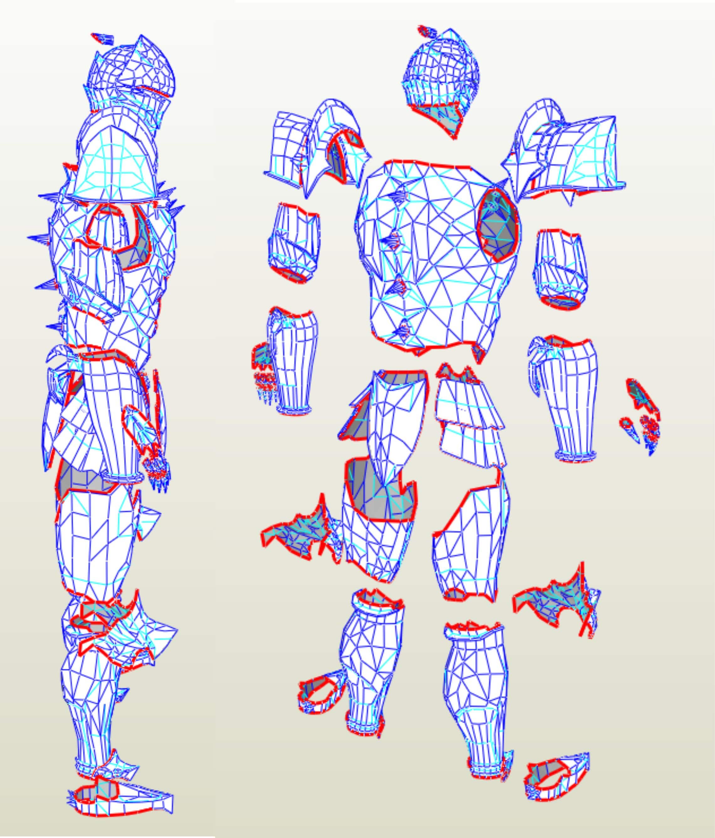Berserker Armor Suit Cosplay Pepakura Paper Templates - Etsy