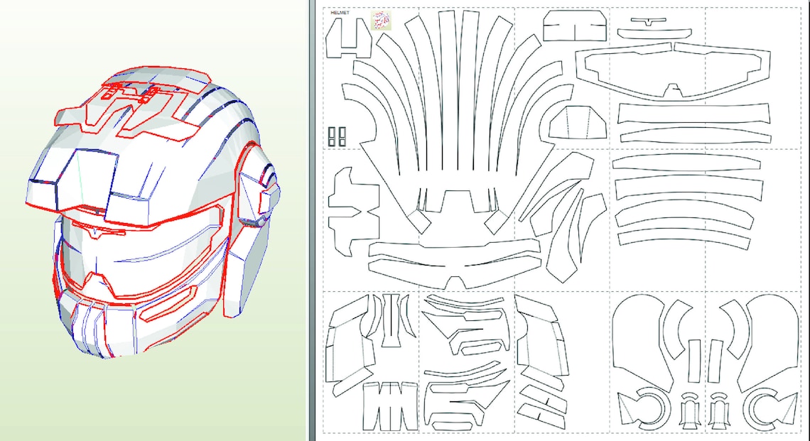 Masterchief Prototype Armor Suit EVA Foam PDF, PDO Pepakura Templates ...