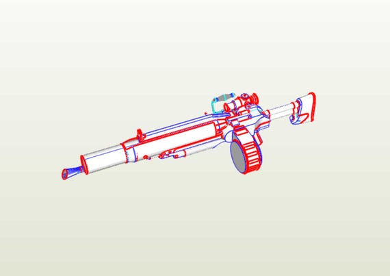 Fallout cosplay replica assault rifle EVA Foam digital templates