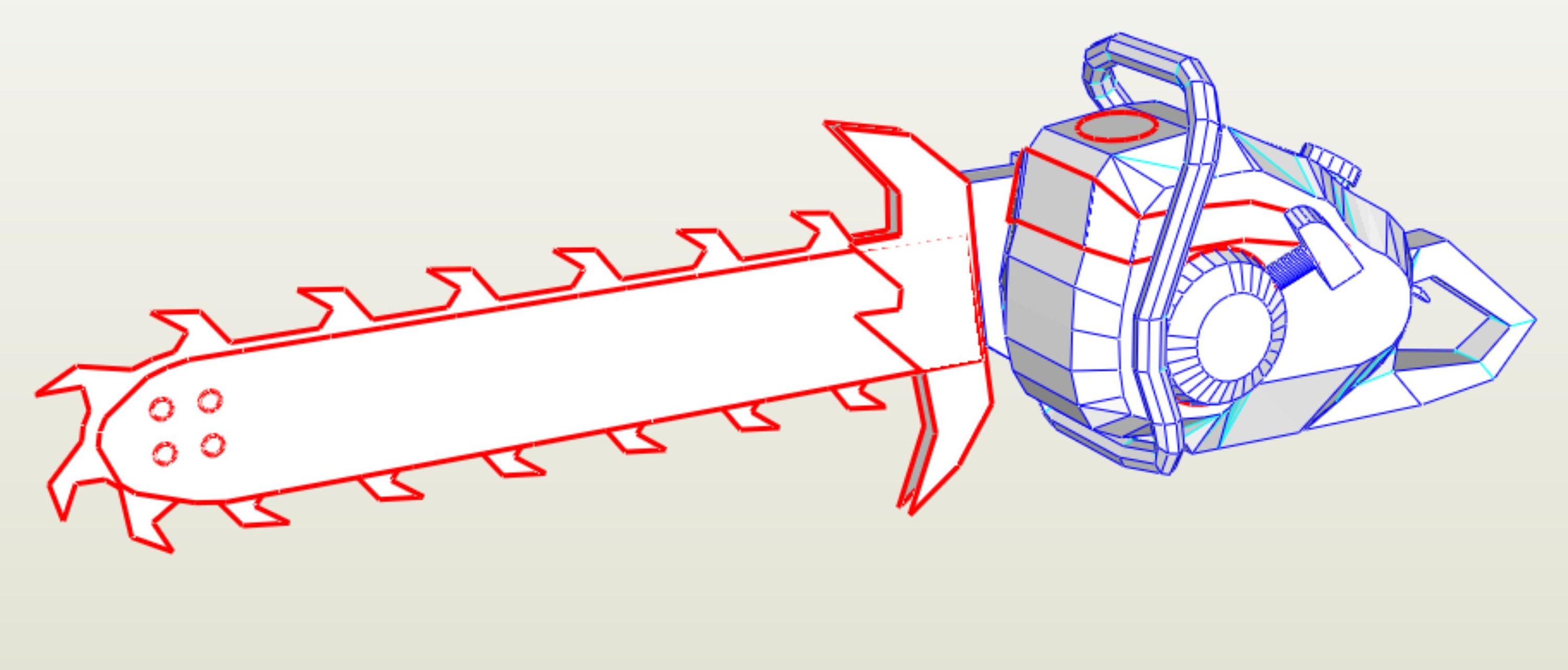 Slayer's Chainsaw PDF PDO Eva Foam Templates 