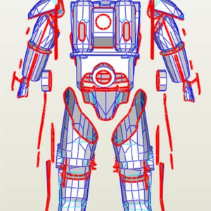 Foam templates of T-45 power armor to build your own image 6