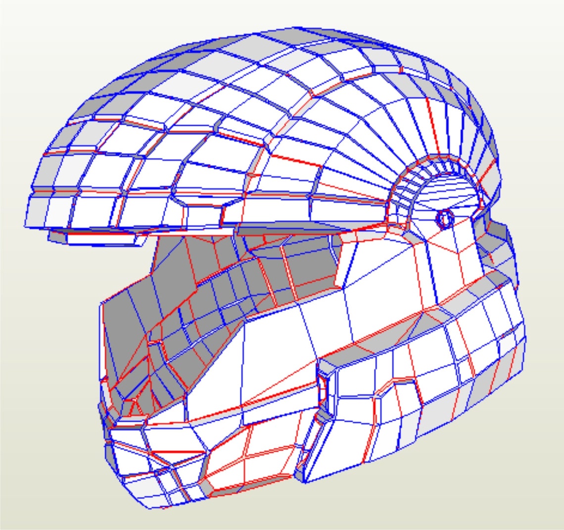 EVA Foam and paper ODST cosplay helmet replica templates to Etsy
