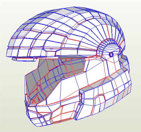 Eva Foam And Paper Odst Cosplay Helmet Replica Templates To Etsy
