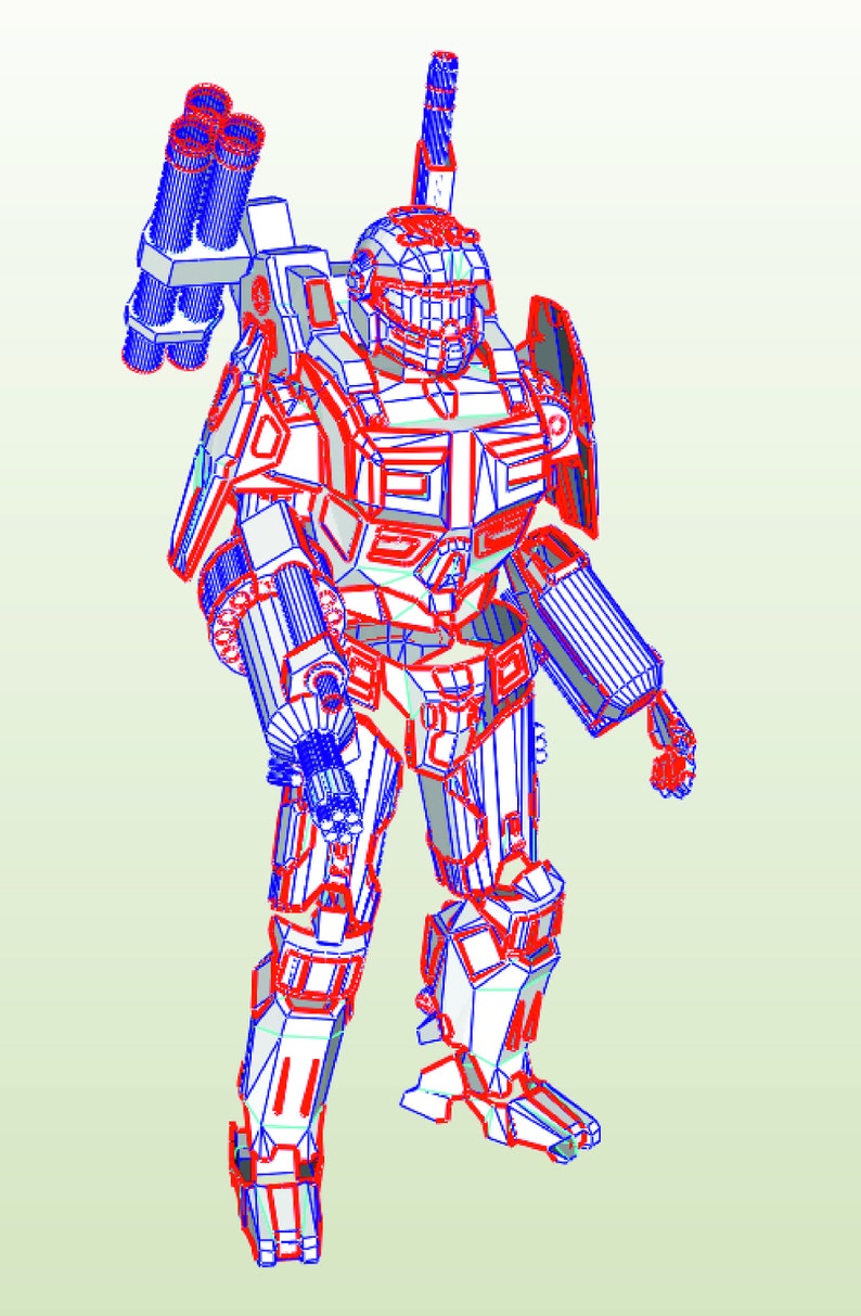 Masterchief Prototype Armor Suit EVA Foam PDF, PDO Pepakura Templates ...