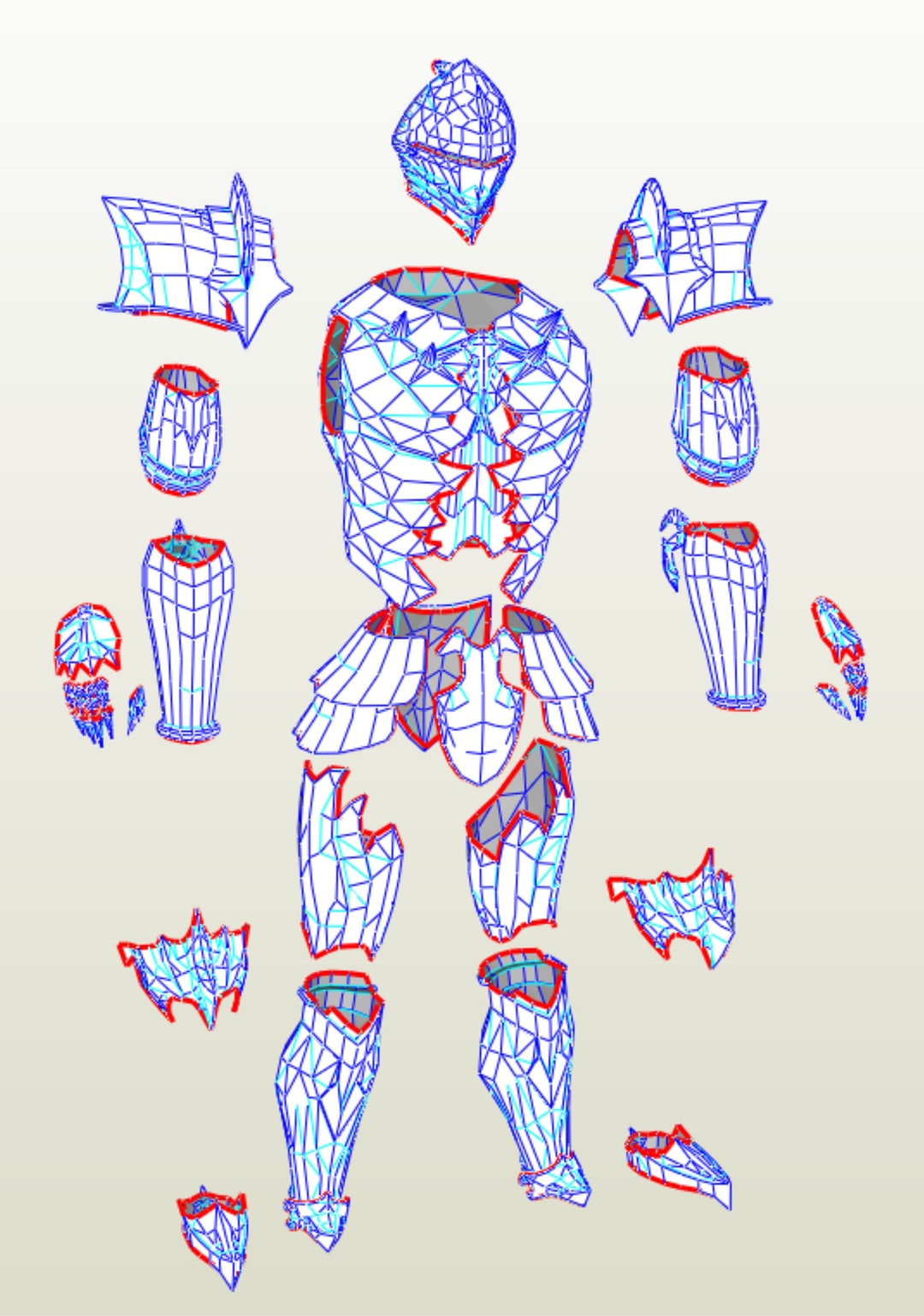 Berserker Armor Suit Cosplay Pepakura Paper Templates - Etsy
