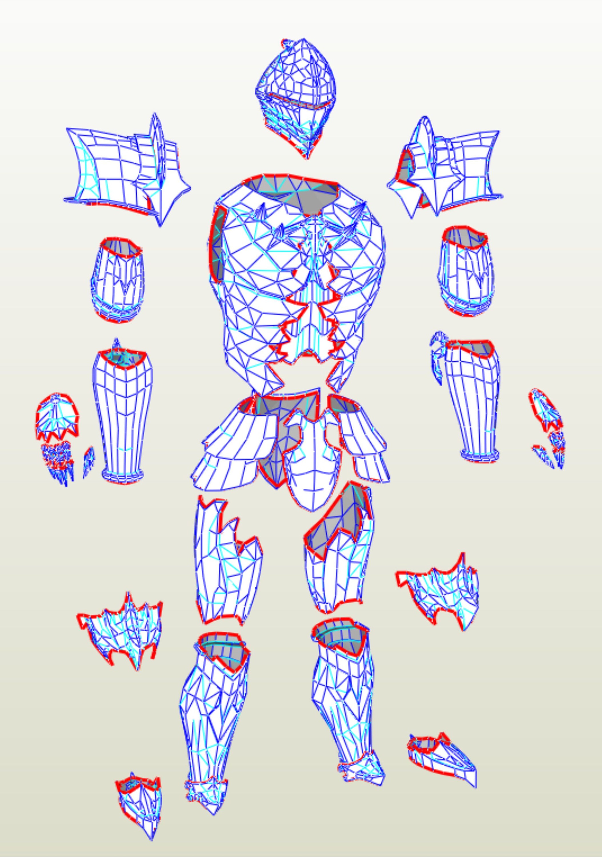 Berserker armor suit cosplay pepakura paper templates -  Portugal