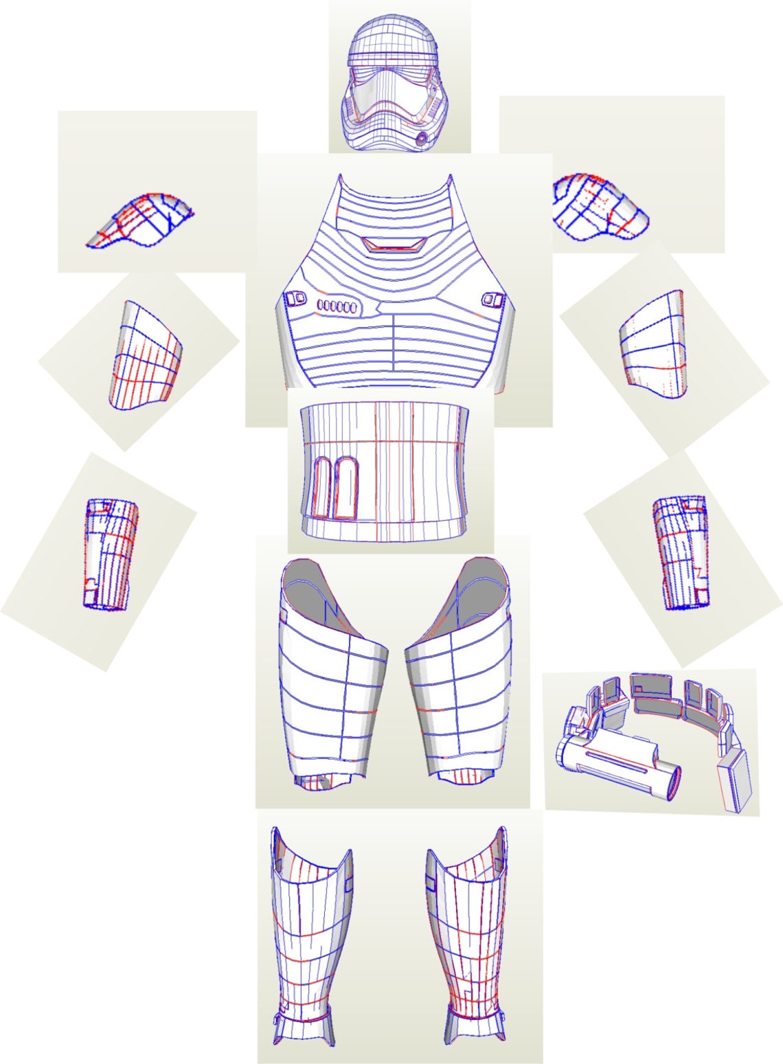 Stormtrooper Full Body Armor EVA Foam Templates Etsy