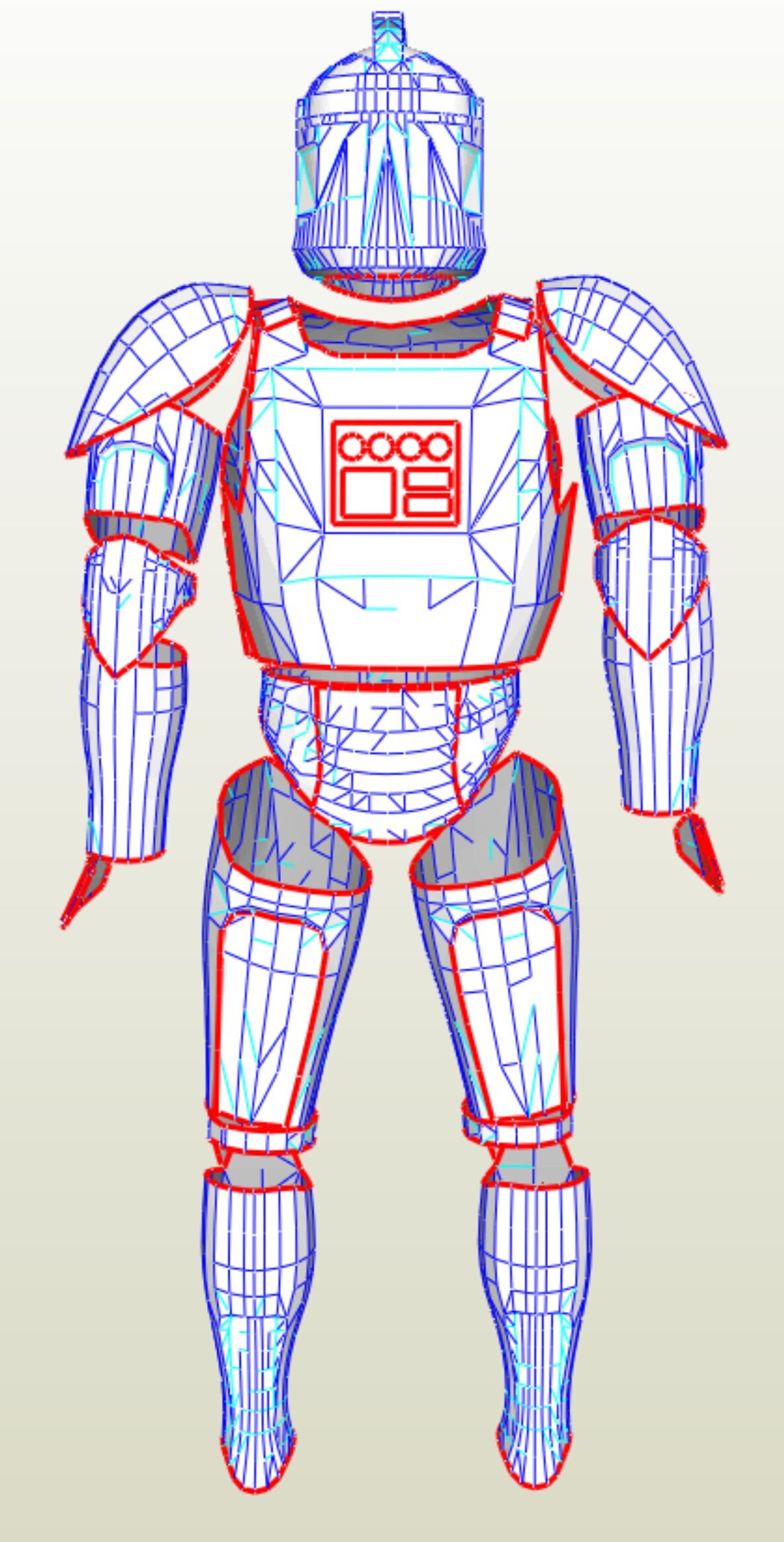 Clone trooper armor pepakura files for foam bdalight