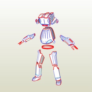 Canti FLCL body armor  pepakura EVA Foam digital templates
