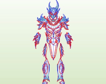 Daedric armor suit patterns EVA Foam ,PDO, PDF  to build your own