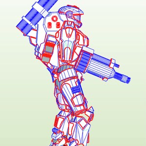 Masterchief Prototype Armor Suit EVA Foam PDF, PDO Pepakura Templates ...