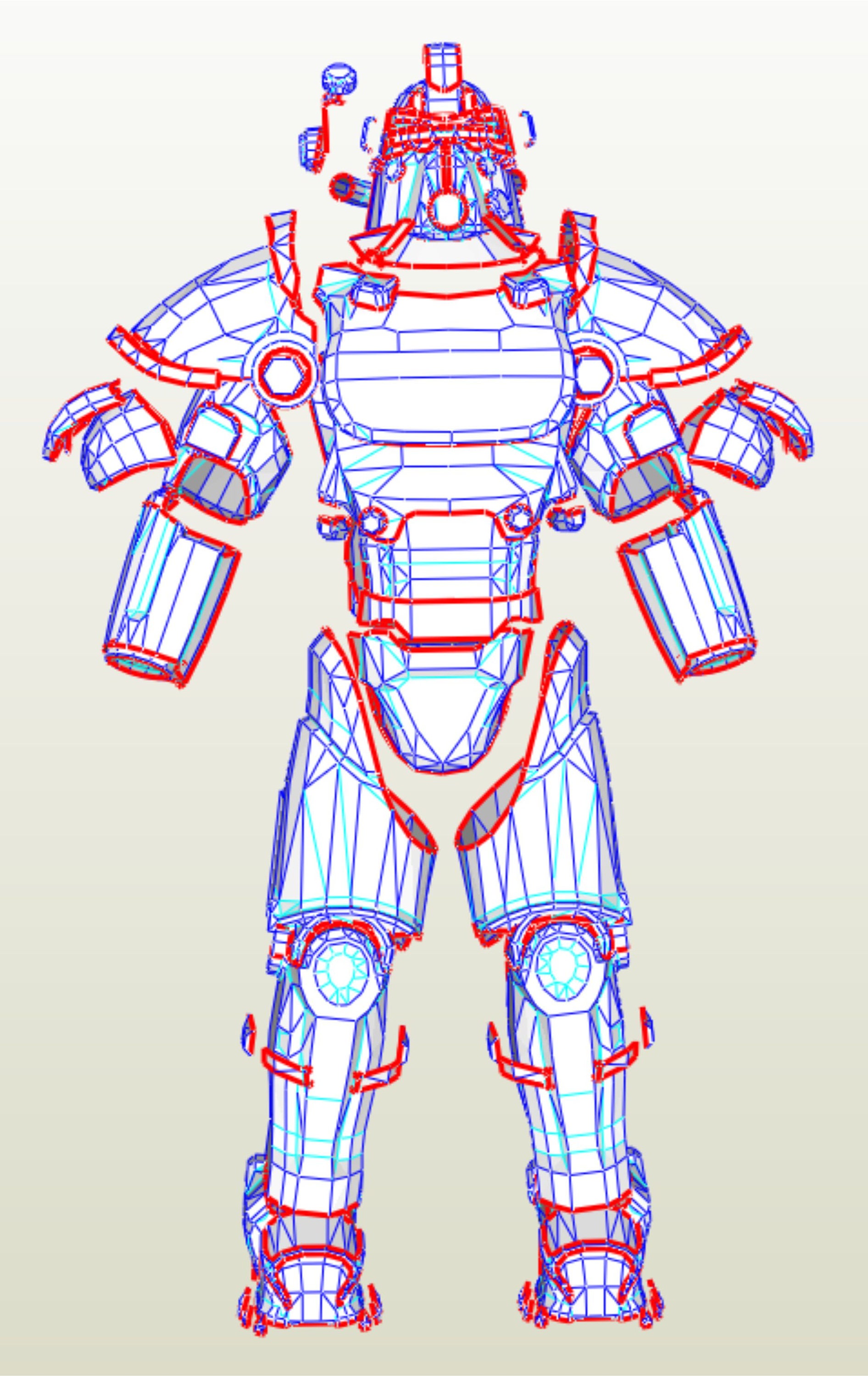 EVA Foam T-51 B Power Armor Templates - Etsy