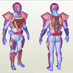 DestinyHunter body armor EVA Foam pepakura templates