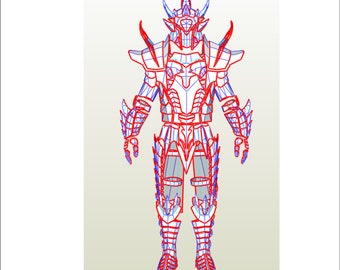 Plantillas Pepakura de espuma EVA para armadura corporal Dreadking