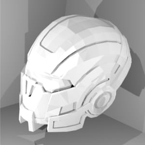 DIY N7 cosplay helmet pattern for pepakura to build your own