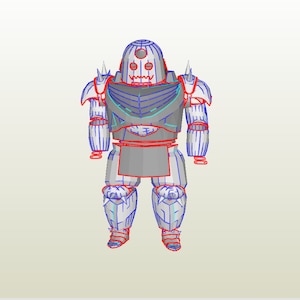 EVA Foam templates Aphonse Elric body armor chibi version
