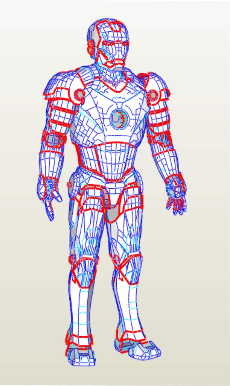 Iron man MK3 body armor pepakura EVA Foam templates | Etsy