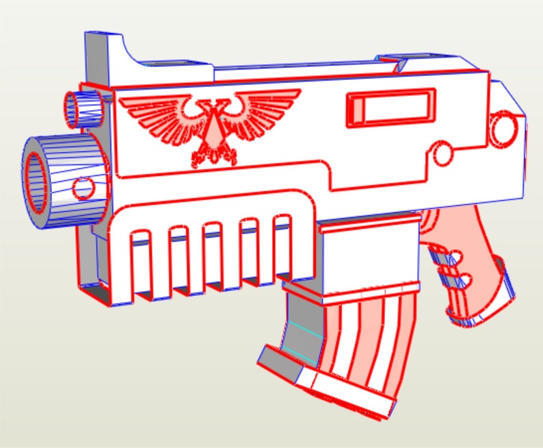 Bolter Gun Pepakura Eva Foam Build Templates Etsy