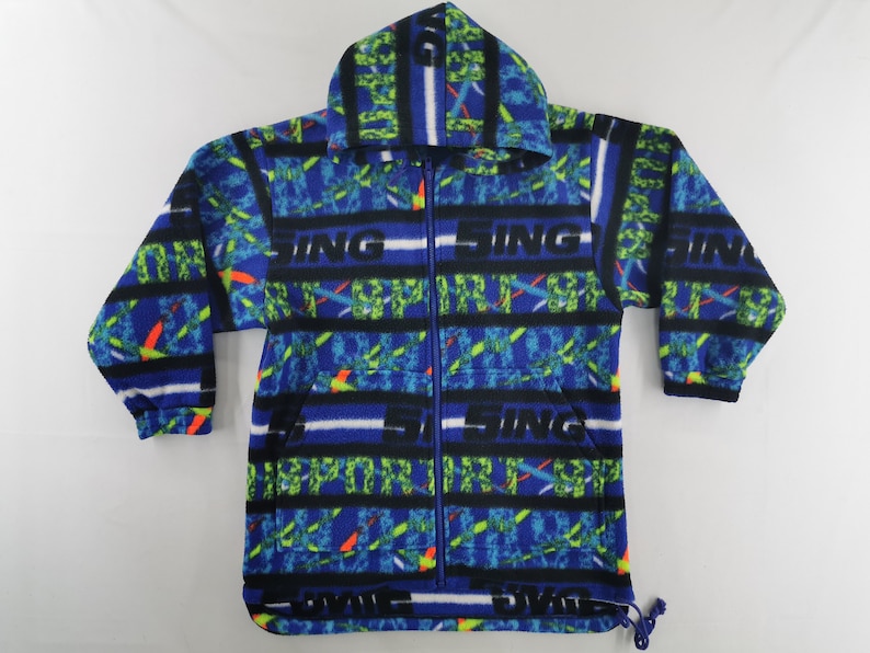 Spoliner Jacket Vintage Spoliner Over Print Fleece Jacket Size ML