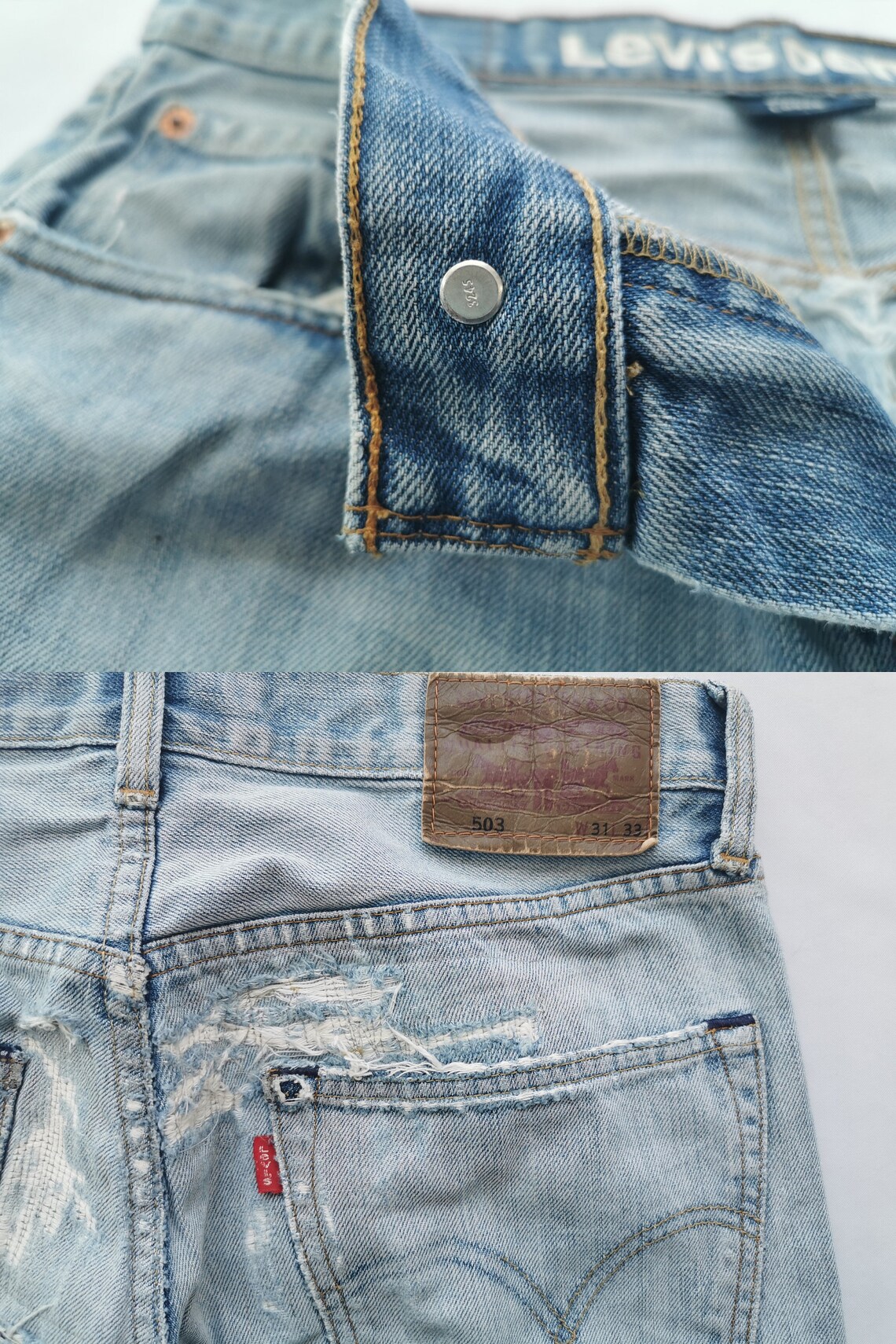 Levis 503 Jeans Distressed Destroy Size 31 Levis 503 Denim | Etsy