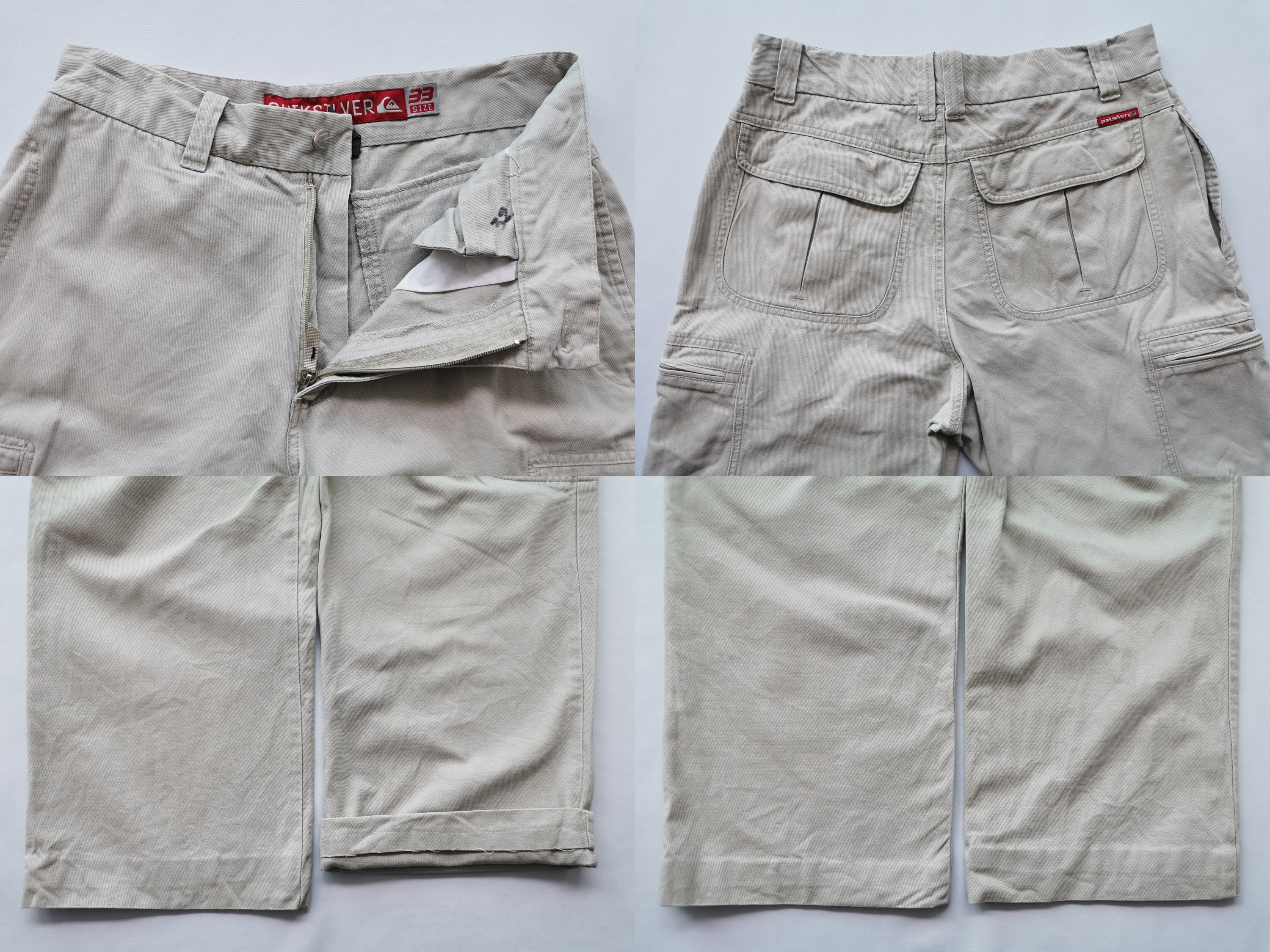 Quiksilver Pants Vintage 90s Size 33 Quiksilver Cargo Pants Etsy