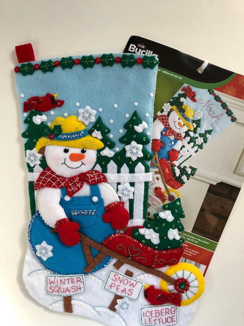 Bucilla Christmas Stocking Finished Christmas Stockings Etsy