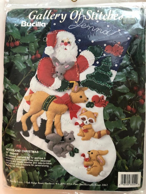 Bucilla Mini 15" Vintage Kit "Woodland Christmas" #33252
