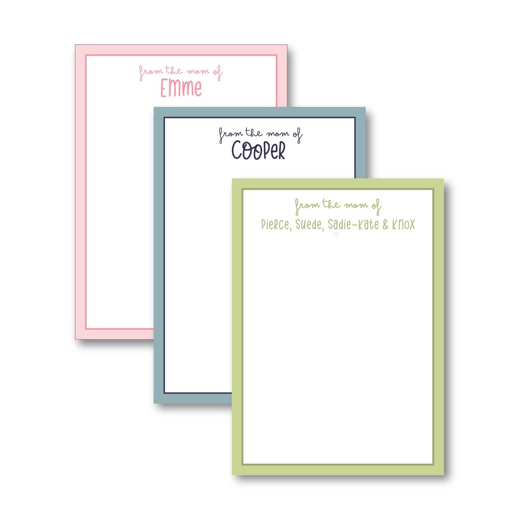 Personalized Mom Notepad | Custom Mom Stationery Pad | Personalized ...