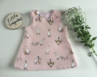 Gorgeous Girls Pink Classic Style Duck Goose Dress Baby Child