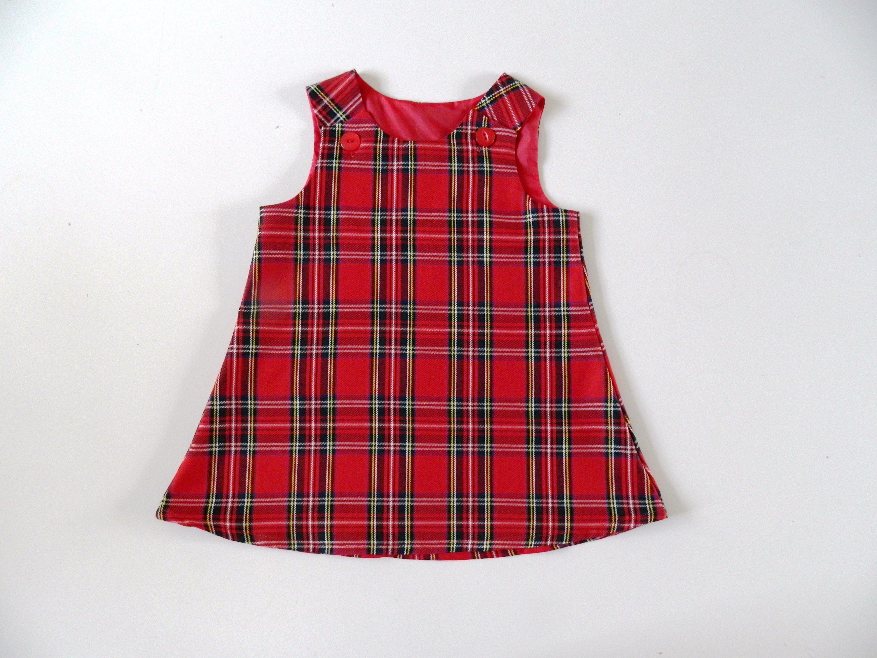 Lovely Girls Red Tartan Scottish Scotland Stewart Plaid Dress - Etsy UK