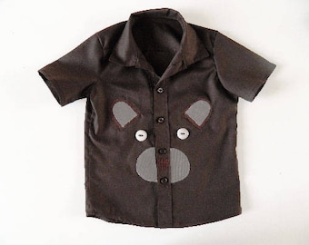 Boys Little Brown Bear Summer Shirt Age 2 - 3 Years Teddy Baby Toddler