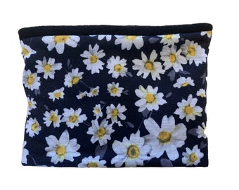 Girls Reversible Daisy Flower Snood with Black Fleece Age 4 5 6 Years